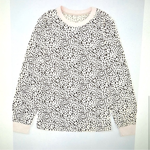 Silky Animal Print Long Sleeve Tee Shirt Cream Black Size 2X NWOT - Picture 4 of 6